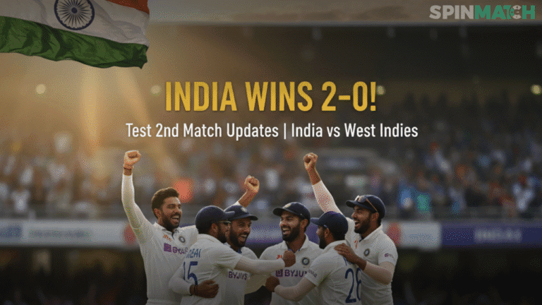 India vs West Indies Test 2nd Match Updates India vs. West Indies: Spinmatch test match updates