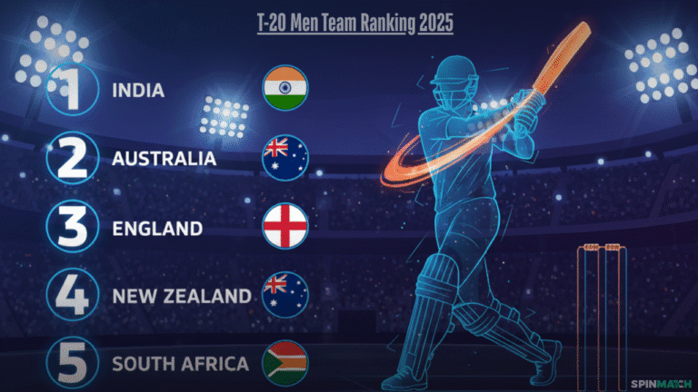 T-20 Men's Team Ranking 2025 T-20 Men's Team: Spinmatch T-20 Updates